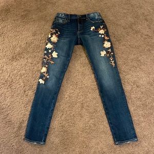 Driftwood embroidered jeans